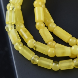 Matt Round tube amber bracelet